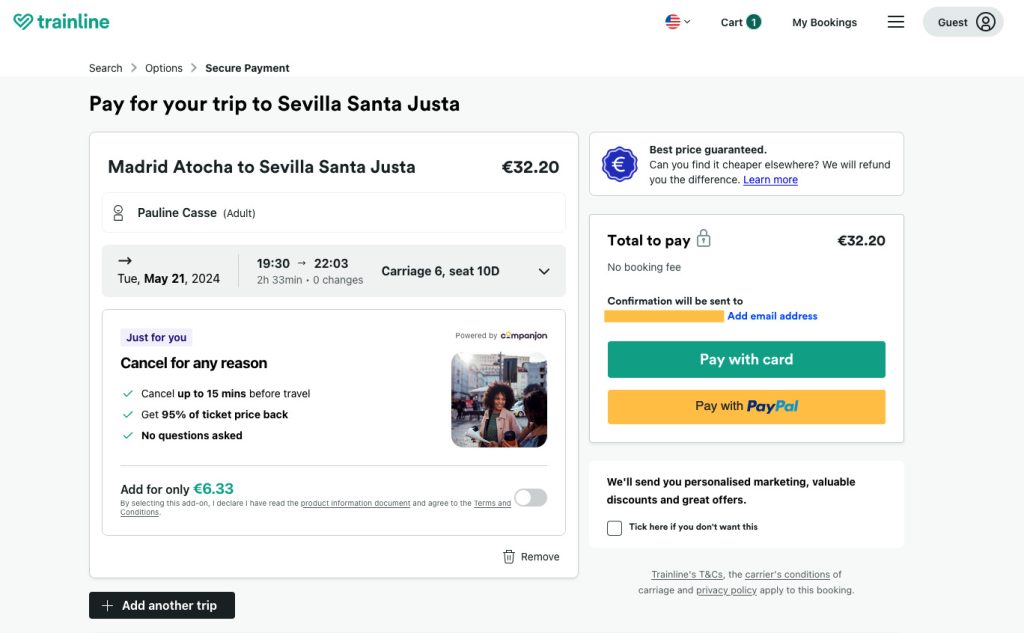 spain train tickets